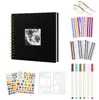 Álbum de Fotos Popular para Casamento e Crianças Transfronteiriço com Capa de Linho, Design com Janela, Encadernação Espiral, Mecanismo de Virar Páginas 8 polegadas 10 polegadas 12 polegadas Scrapbook