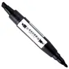 Bolígrafo marcador Baoke 210 de doble punta con caja express punta de bolígrafo negro azul rojo marcador de tinta aceitosa