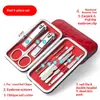 Juego de Manicura y Pedicura de Acero Inoxidable de 12/8/9/11/16/19 Piezas, Kit de Belleza Multifuncional de Cortaúñas y Cuidado de Pies