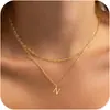 Collar de Hueso de Serpiente Dorado Transfronterizo Europeo y Americano con 26 Letras para Hombre, Microincrustado, Estilo Hip-Hop Simple, Gargantilla de Diseño de Nicho