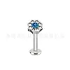 Jiangtai F136 Joyería de Aleación de Titanio Forma de Flor Cruz Incrustada de Circonita Transfronteriza G23 Joyería para Piercings Corporales de Aleación de Titanio Pendientes