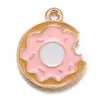 Encantos de Bolsa para Colgantes de Pulsera y Collar, Accesorios de Esmalte, Serie de Comida de Croissant y Papas Fritas Estilo Coreano