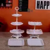 Adornos para mesa de postres soporte de exhibición desechable juego de tazas para pasteles y frutas decoración de mesa de buffet frío de cumpleaños soporte para pasteles decoración