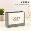 Calendário de Mesa Ano do Carneiro 2027 Multifuncional Porta-Canetas de Armazenamento Simples Criativo Ornamento de Calendário Publicitário para Desktop Escritório Venda por Atacado