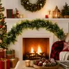 Decoração Artificial de Natal em Cedro Rattan Lareira Casa Folhas de Cipreste de Borracha Macia Fonte Transfronteiriça Fábrica Estoque Lareira de Natal