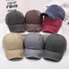 Gorra Retro Lavada Americana con Letras de Grafiti Personalizadas, Gorra de Béisbol Unisex para Primavera y Verano, Versátil y Adelgazante Gorra de Pico de Pato