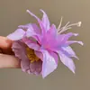 Nuevo Pasador de Pelo de Flor Kelsang de Simulación para Mujer Pinza para Flequillo Lateral Accesorio de Cabello Versátil Dulce Estilo ins Pinza de Pato