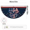 Producto de gran venta transfronteriza: Bandera Abanico Americana del 250º Día de la Independencia, Bandera Semicircular, Decoración para Jardín Exterior, Bandera de Poliéster
