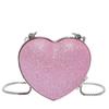 Diseño de Nicho Transfronterizo Tachonado de Diamantes Versátil en Forma de Corazón Verano 2026 Nuevo Elegante Texturizado de un Solo Hombro Moda Cruzada Bolso para Labiales