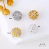 Ouro 14K Preenchido Cor Duradoura Esfera Oca DIY Artesanal Contas Redondas Acessórios para Joias Contas Espaçadoras Material para Contas de Colar e Pulseira