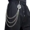 Europa y Estados Unidos joyería transfronteriza nueva marca redonda metal cadena para pantalones personalidad genial estrella de cinco puntas cadena de cintura decoración cadena versátil