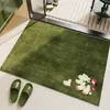 Tapetes de Banheiro de Lama Diatomácea com Desenhos de Floresta, Tapetes de Pé Absorventes Antiderrapantes para Banheiro, Tapetes de Entrada Resistentes a Manchas e Fáceis de Cuidar