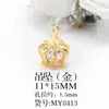 Atacado de fábrica acessórios de joalheria semiacabados metal pingente de coroa de zircônia colar faça você mesmo pulseira brincos pingente