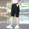 Pantalones Cortos Casuales para Hombre Verano Delgados Sueltos Pierna Recta Largo hasta la Rodilla Modernos Versátiles Cuatro Bolsillos Transpirables Casuales de Largo Medio para Hombre