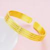 Suministro de comercio exterior pulsera de bambú abierta chapada en oro para mujer al por mayor oro arena de Vietnam imitación oro rosa pulsera Lasha