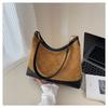 Bolso Tote Acolchado Estilo Tweed Escarchado Retro para Mujer 2025 Nuevo Gran Capacidad Estilo Coreano Color de Contraste Bolso de Hombro Cruzado