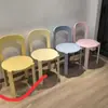 Silla de Comedor Nórdica de Madera Maciza Diseñador Pequeño Apartamento Uso Doméstico Silla Rey Celebridad de Internet Vintage Respaldo Simple Silla de Escritorio