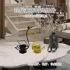 Casa elegante estilo nórdico simples casal Cisne artesanato de ferro romântico porta-velas decoração atmosfera de casamento