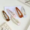 Directo de fábrica, pinza BB de acetato hueco texturizado estilo francés, pinza lateral simple para flequillo, en stock para pedidos de lotes mixtos, personalizable