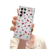 Funda de teléfono transparente estilo Ins pintada a mano de cerezas de terror para Halloween, adecuada para Samsung S22/S23, funda suave de cobertura total
