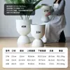 Maceta con Forma de Copa de Vino, Maceta de Plástico de Gran Diámetro, Maceta Desmontable con Forma de Trofeo, Maceta Espesa de Resina con Forma de Reloj de Arena