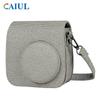 Adecuado para Cámara Instantánea Mini8/8+/9/12/Cuky Funda Protectora Tejida Retro Literaria Bolso de PU Retro