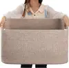 Cesta de Almacenamiento Tejida con Cuerda de Algodón Extra Grande para Ropa, Juguetes y Artículos Varios; Cesta de Almacenamiento de Gran Capacidad para Ropa Sucia