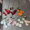 Atacado de fábrica 6 cabeças flor de crisântemo artificial flor decorativa para caminho de casamento adereços de layout de casamento flor artificial