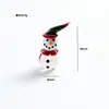 Zibo Reno de Papá Noel Glaseado Caja de Regalo de Muñeco de Nieve de Vidrio Casa Accesorios Navideños Adornos Decorativos