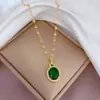 [Acero de Titanio] Lujo Ligero Gotas de Agua Completo de Diamante Circonita Diseño de Lujo Ligero Combinación Perfecta Estilo Han ins Diseño de Nicho Collar para Transmisión en Vivo