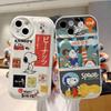 Funda para teléfono Moon Snoopy Apple 15Pro Max Funda protectora de dibujos animados para iPhone12/14Pro 11 Suave resistente a caídas