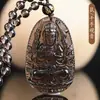 Collar Zodiacal de Buda con Colgante de Obsidiana Hielo Natural Doce Signos del Zodiaco Vacío Zang Bodhisattva Samantabhadra Año Zodiacal