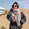 Bufanda Para Mujer Otoño e Invierno Cachemir Estilo Coreano Cálida Engrosada Chal Oversize Capa Exterior Bufanda de Doble Uso Bufanda