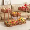 Nueva cesta de frutas para la mesa de centro de la sala de estar, estante de almacenamiento de bandeja de frutas multicapa, bandeja de exhibición de almacenamiento de bocadillos de escritorio de alta gama