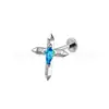Pendientes de Cruz en Forma de Diamante de Aleación de Titanio F136 Perforaciones Labiales Rosca Interna G23 Joyería para Piercings de Titanio Perforaciones de Cartílago