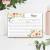 Tarjeta de Receta de Flores Amazon Más Vendido al por Mayor Transfronterizo Tarjeta Gruesa Tarjeta Blanca Impresión de Recetas de Cocina