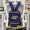 Mochila Bordada con Letras Vintage de Color Contrastante y Estrella para Estudiantes, Estilo Americano Moderno y Genial para la Escuela, Viajes y Uso Casual