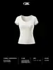 Bk Cuello Redondo Hombro Normal Skm Ropa para Mujer 220g Estilo Milenio Skm Chica Atrevida Ajuste Delgado Capa Base Top de Manga Corta para Mujer