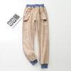 Pantalones de Invierno para Mujer con Forro Polar de Cachemir, Pantalones de Algodón para Exteriores, Otoño e Invierno, Gatito Impreso, Patata Pequeña del Sur de Harbin, Mujer