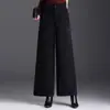 Pantalones Acampanados de Cintura Alta para Mujer, Colección Otoño/Invierno 2026, en Lana Acetato, Pantalones Cropped Adelgazantes, Pantalones Casuales de Moda y Versátiles