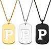 Collar con Colgante de Letra Hueca de Acero de Titanio Más Vendido Transfronterizo, Joyería de Cadena para Clavícula con Nuevo Diseño Creativo de Nicho de Gama Alta