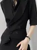 Blazer casual para hombre y mujer con cuello de solapa, chaleco de negocios estilo británico, chaqueta chaleco de corte ajustado