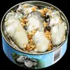 Comida enlatada de mariscos de ostra con sabor a ajo, lista para comer, carne de ostra fresca y picante, botanas enlatadas, sabroso acompañamiento