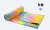 Toalla para esterilla de yoga tie-dye en stock, antideslizante profesional, resistente a la suciedad, absorbente de sudor, tela para esterilla de yoga, toalla de manta de yoga portátil para fitness