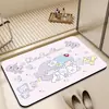 Alfombra linda de dibujos animados alfombra de tierra de diatomeas para baño absorbente resistente a las manchas felpudo para puerta de inodoro alfombrilla antideslizante para suelo alfombrilla de suelo venta al por mayor