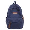 Mochilas Escolares de Lona Lavada Transfronterizas para Estudiantes Universitarios Hombres, Estudiantes de Secundaria, Mochilas Sencillas de Color Sólido, Mochilas de Viaje Japonesas para Mujeres