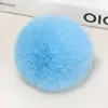 Produção de Chaveiros de Bola de Pelo para Carro, Pingentes para Bolsas Femininas, Bolas de Pelo Falso de Coelho de Pelúcia, Pingentes de Chaveiro, Acessórios para Roupas e Sapatos