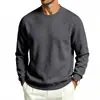 Sudadera casual versátil de manga larga para hombre, estilo americano, otoño/invierno 2026, más vendida, corte holgado, peso pesado, forro polar, cuello redondo, ropa deportiva casual