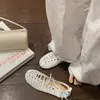 ¡En stock, se envía al instante! Zapatos Planos de Ballet Elásticos Tejidos Huecos con Cordones Estilo Francés Elegante Uva Mamá para Mujer