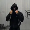Jaqueta Ins Solta Casual Esportiva Punk Ebay Moda Popular Tendência Nicho Cor Contrastante Moletom com Capuz para Homens e Mulheres